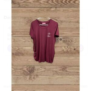 LARA Women's Burgundy Short Sleeve Tee XL